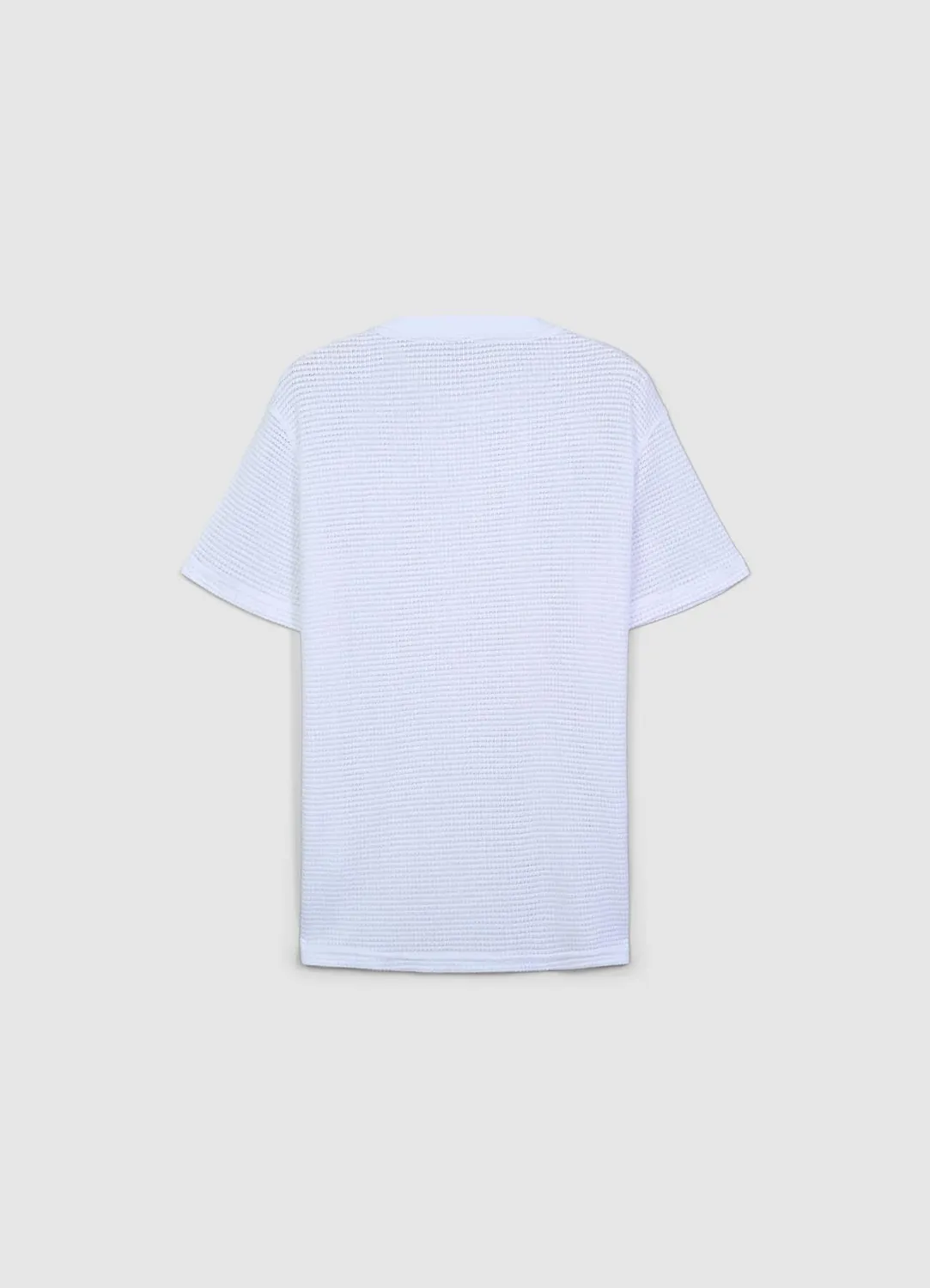 Calliope T-shirt homme travaillé col rond uni manches courtes