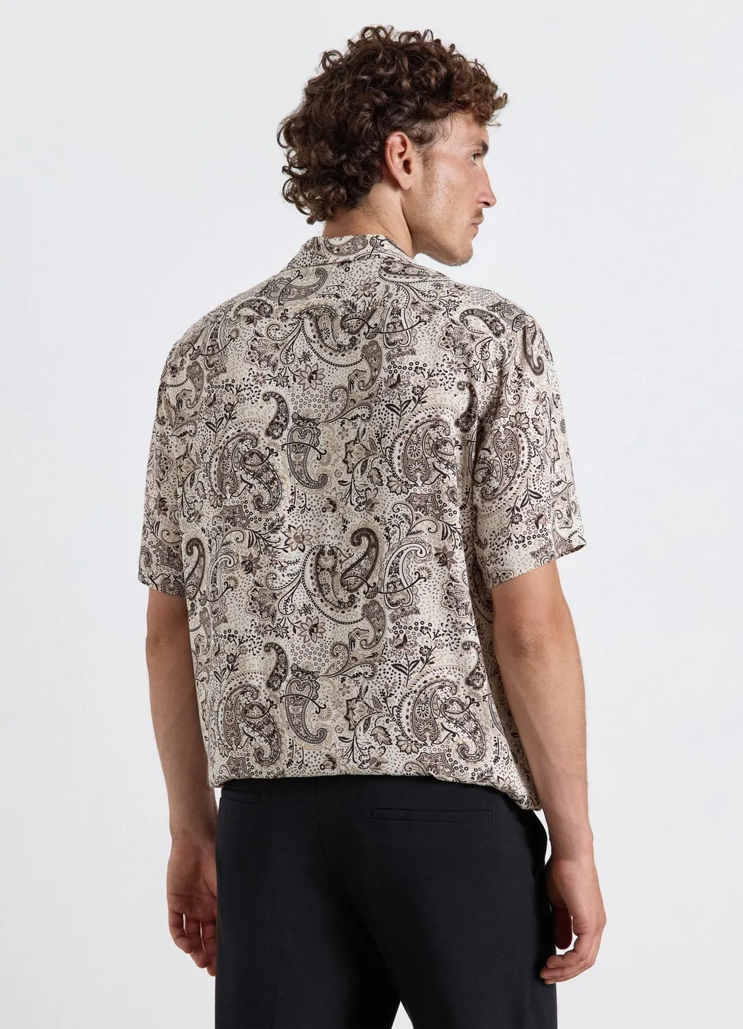 Calliope chemise paisley manches courtes homme coupe droite