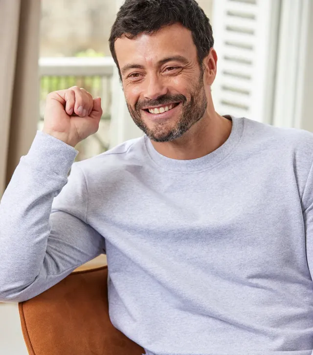 Cocorico Intemporel sweat homme gris coton