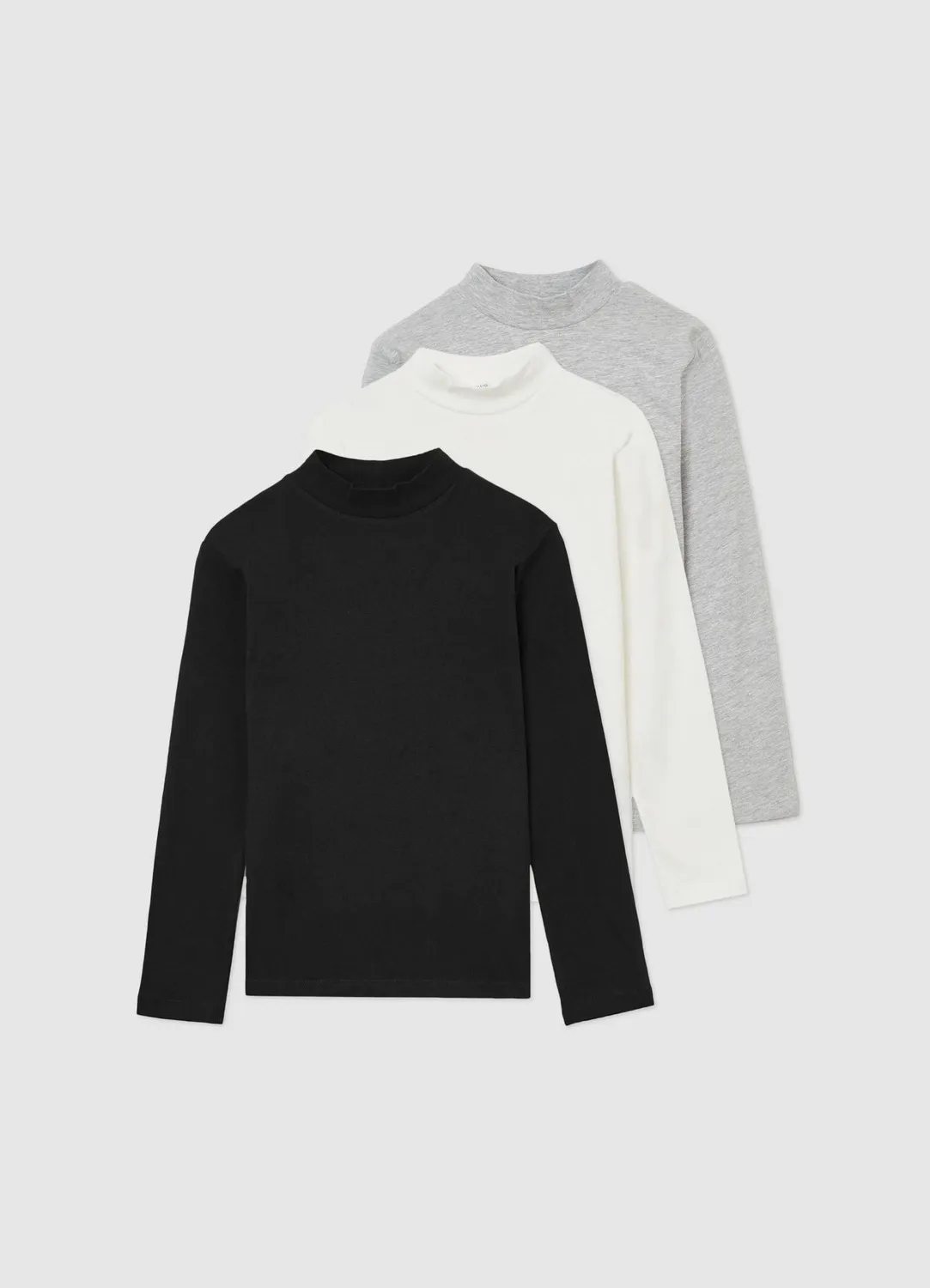 Calliope Lupetto lot 3 sous-pulls garçon col roulé uni