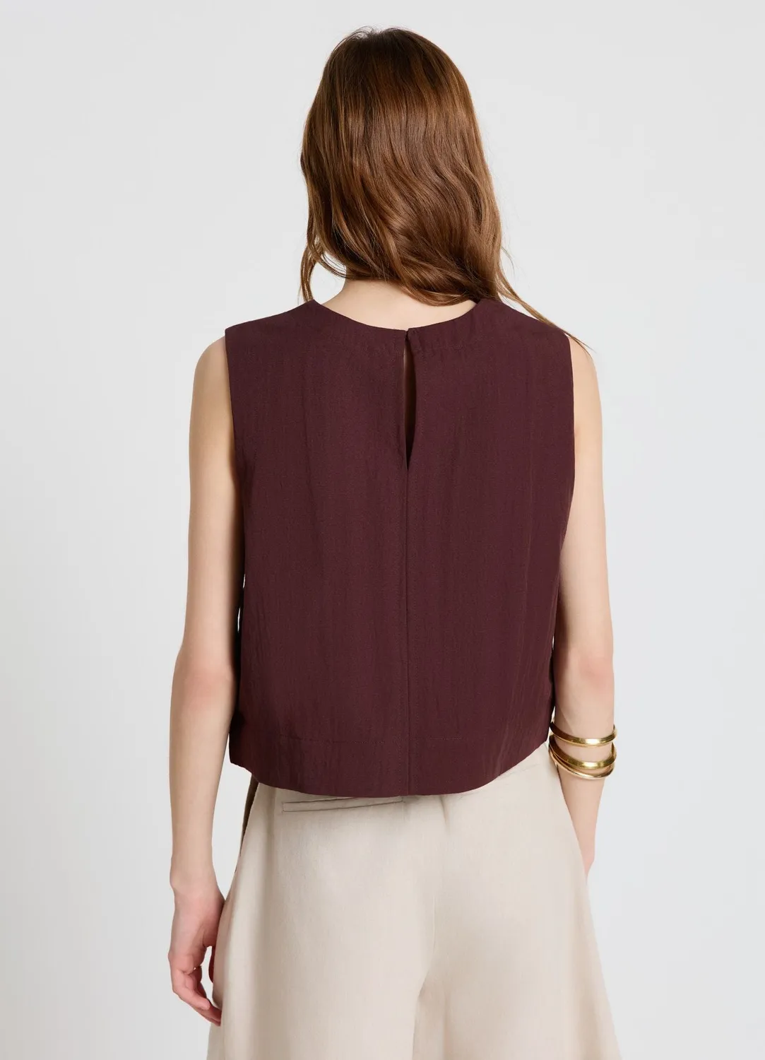 Calliope blouse sans manches unie femme bureau
