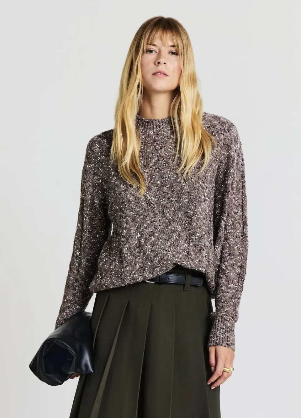 Calliope pull torsadé tresses femme col rond