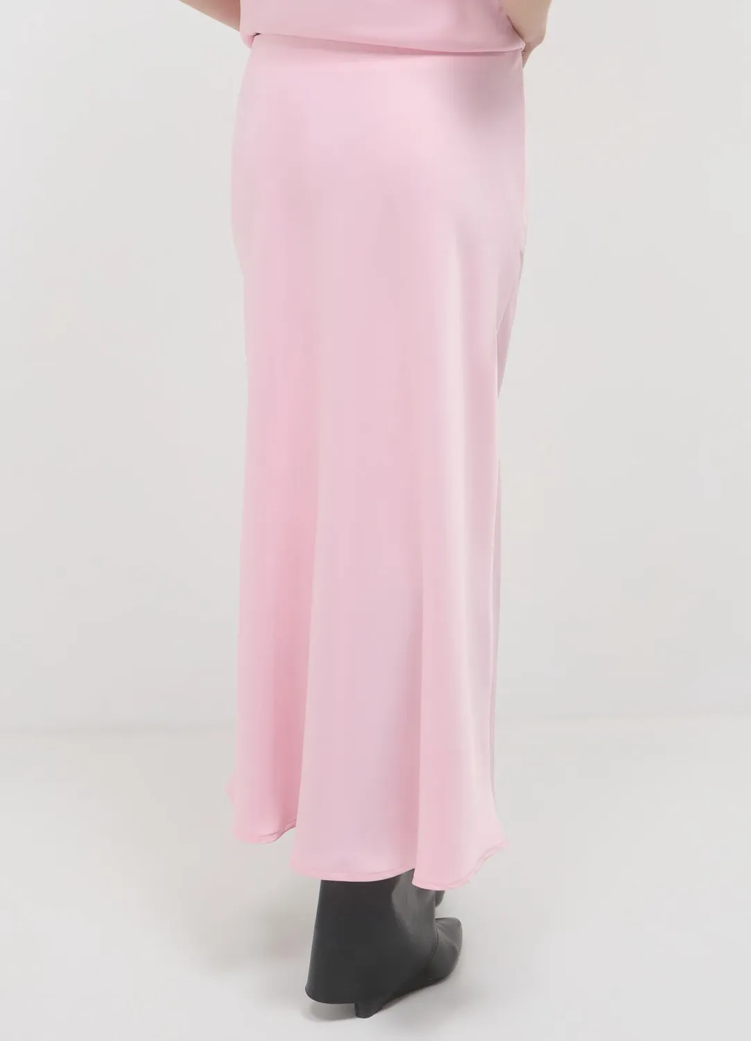 Calliope jupe midi femme S effet satin uni