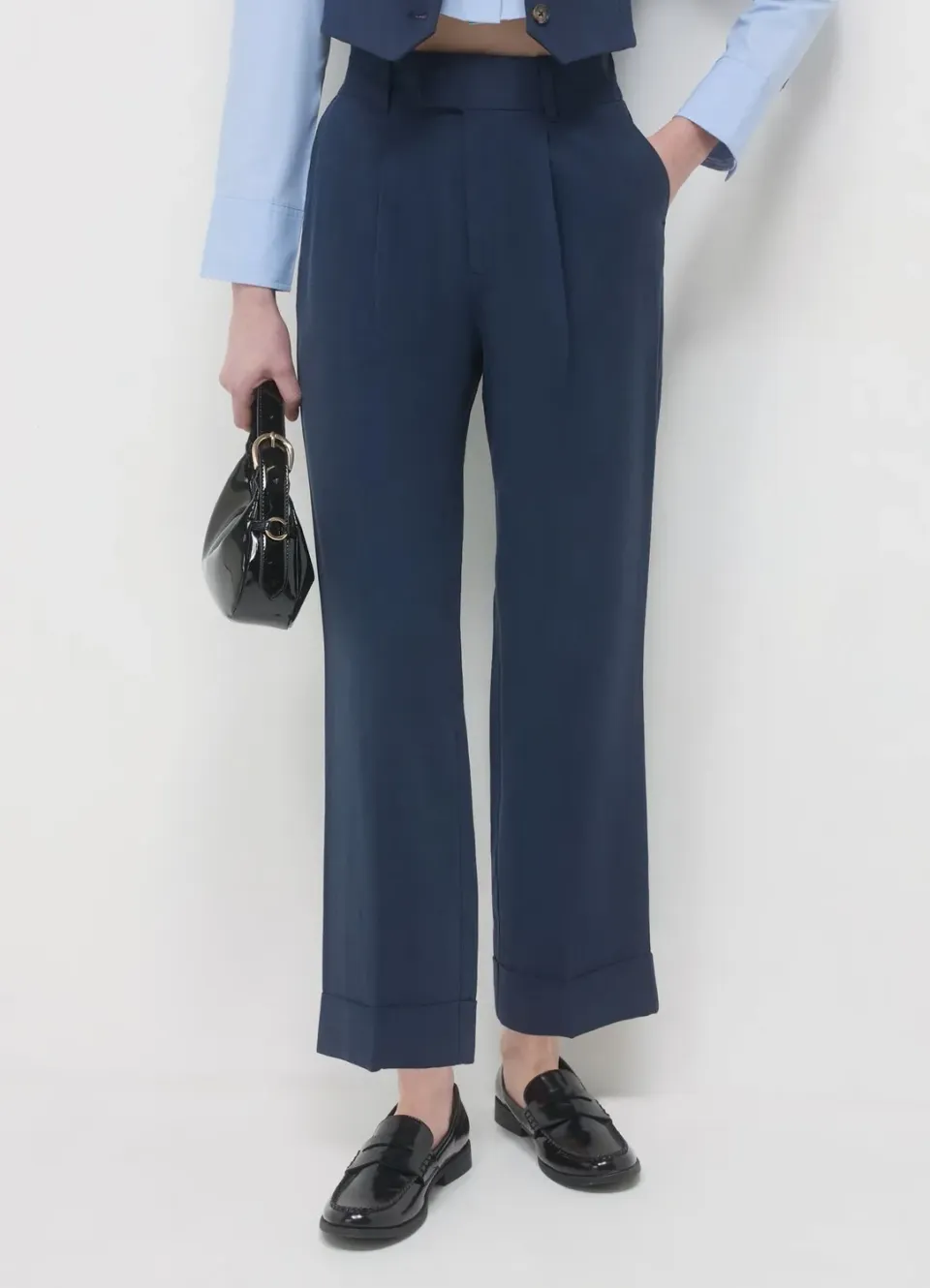 Calliope pantalon classique revers pantalon femme regular