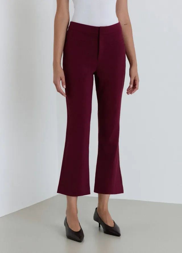 Calliope pantalon femme flare uni mini évasé