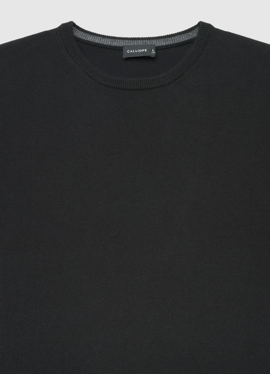 Calliope pull col rond homme uni manches longues