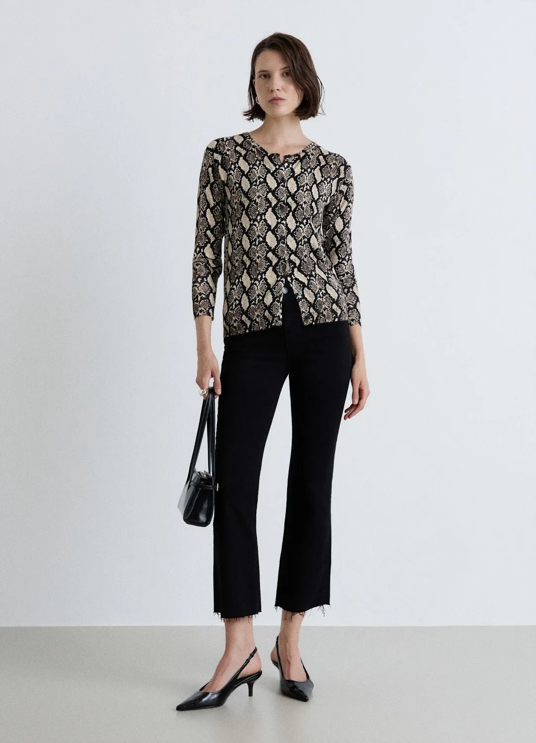 Calliope cardigan imprimé animalier col V femme