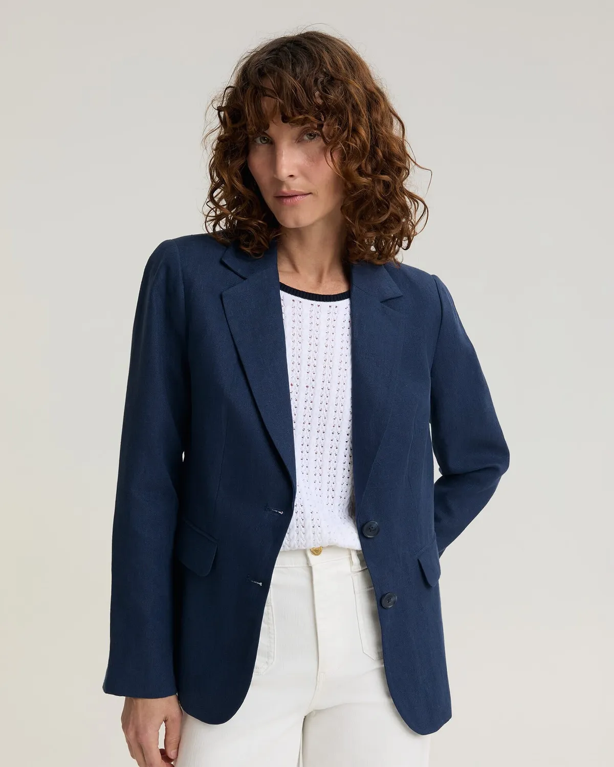 Sportscraft Freya blazer femme lin court