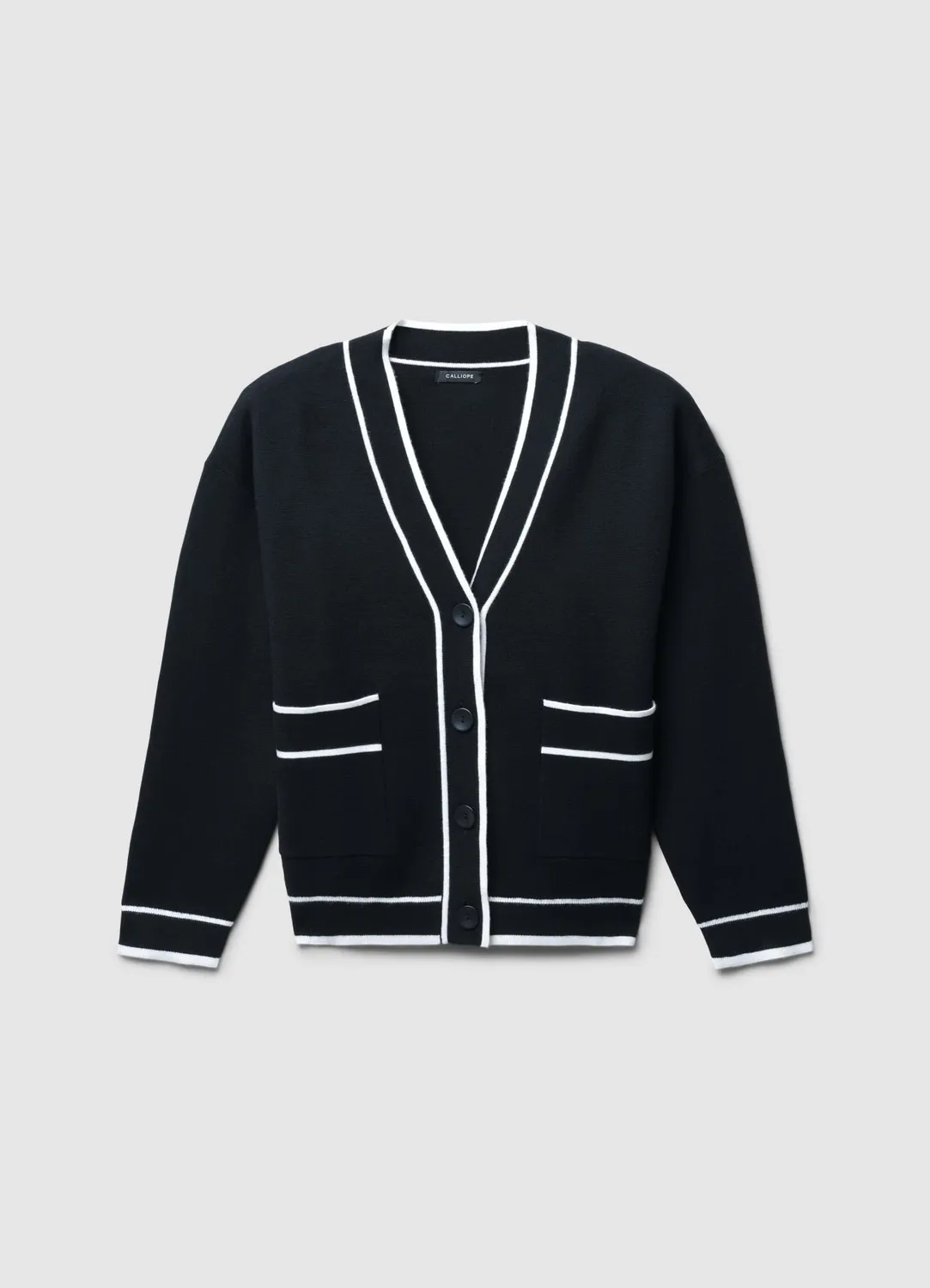 Calliope Cardigan profils contraste gilet femme col V