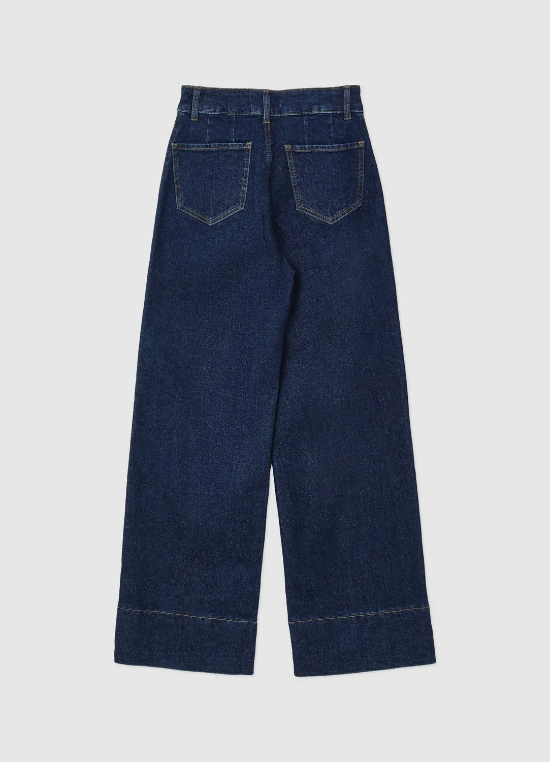 Calliope wide leg jean femme taille haute nervures