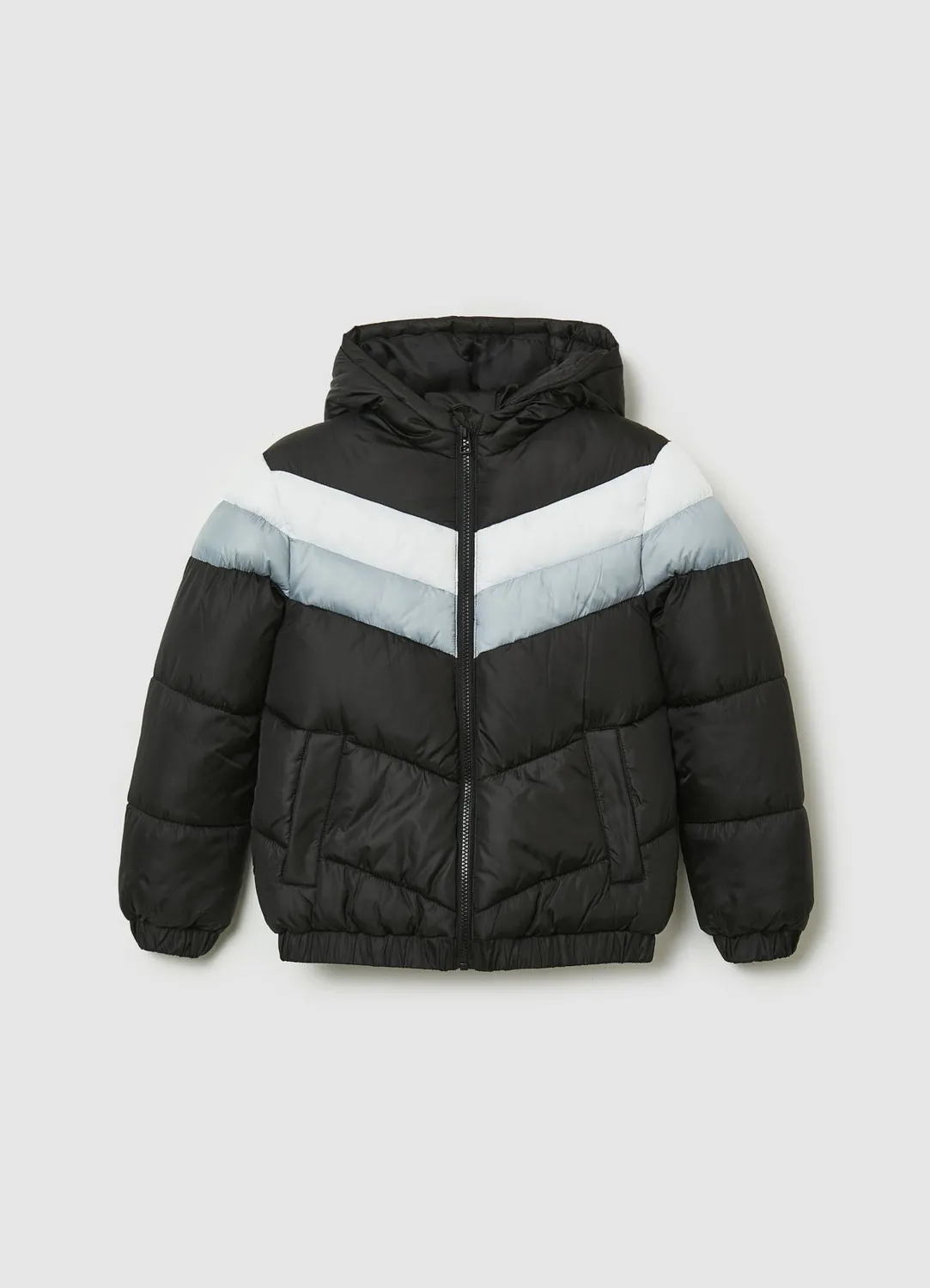 Calliope Blouson Matelassé Garçon Capuche Zip