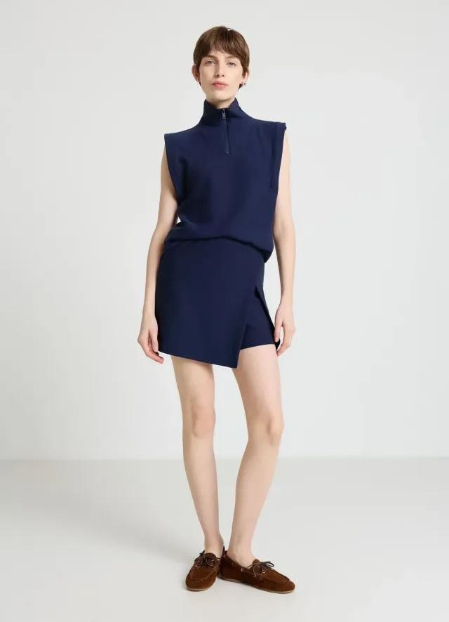 Calliope jupe-short uni femme effet jupe devant