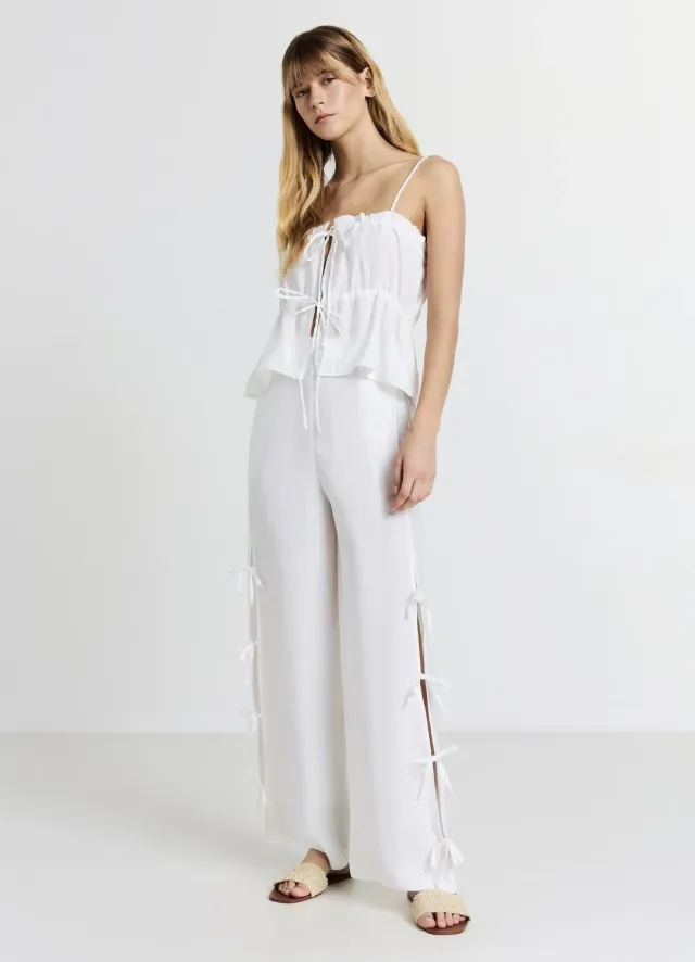 Calliope Pantalone palazzo Pantalon femme palazzo froissé