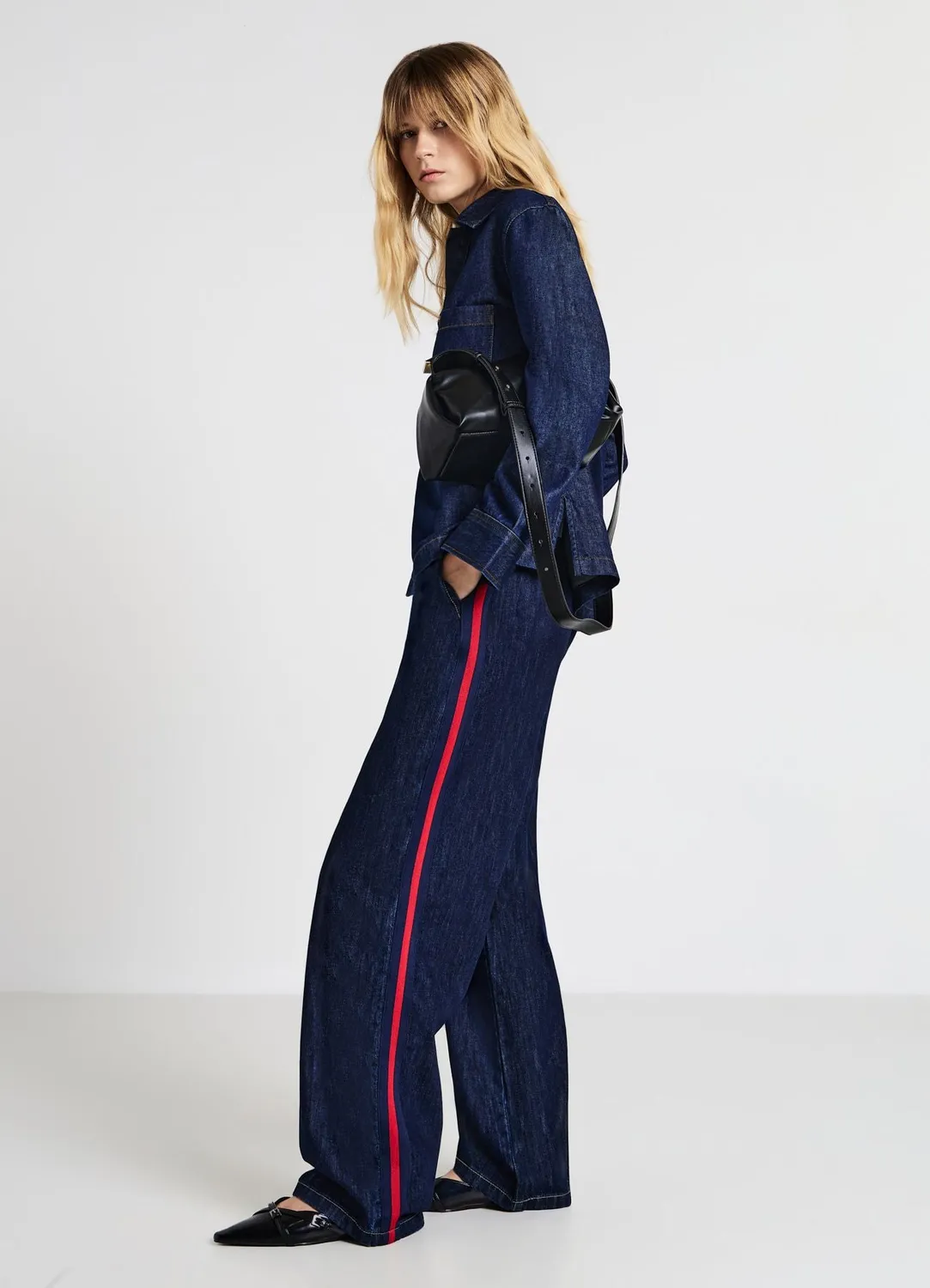Calliope jean jogger femme bandes latérales