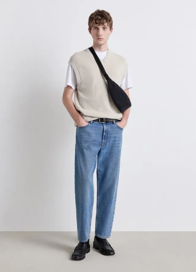 Calliope jean carrot homme 5 poches uni