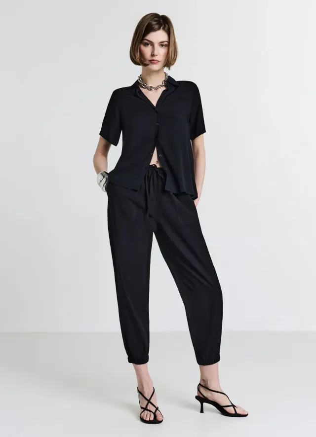 Calliope jogger uni cordon femme