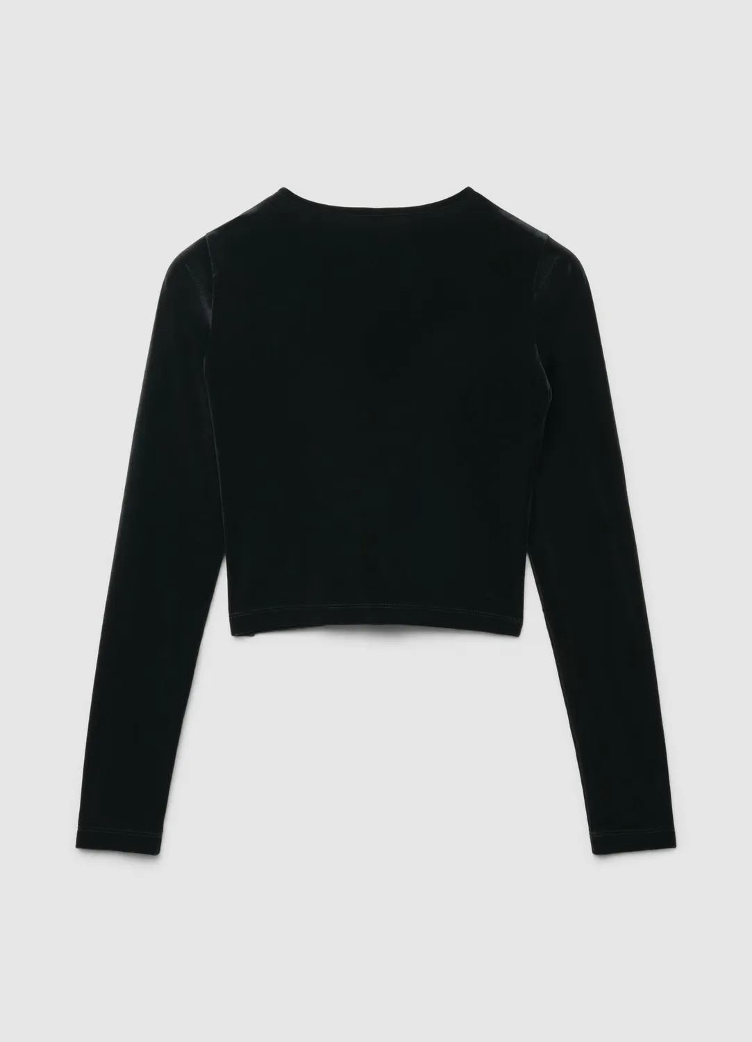 Calliope t-shirt crop femme chenille noué manches longues