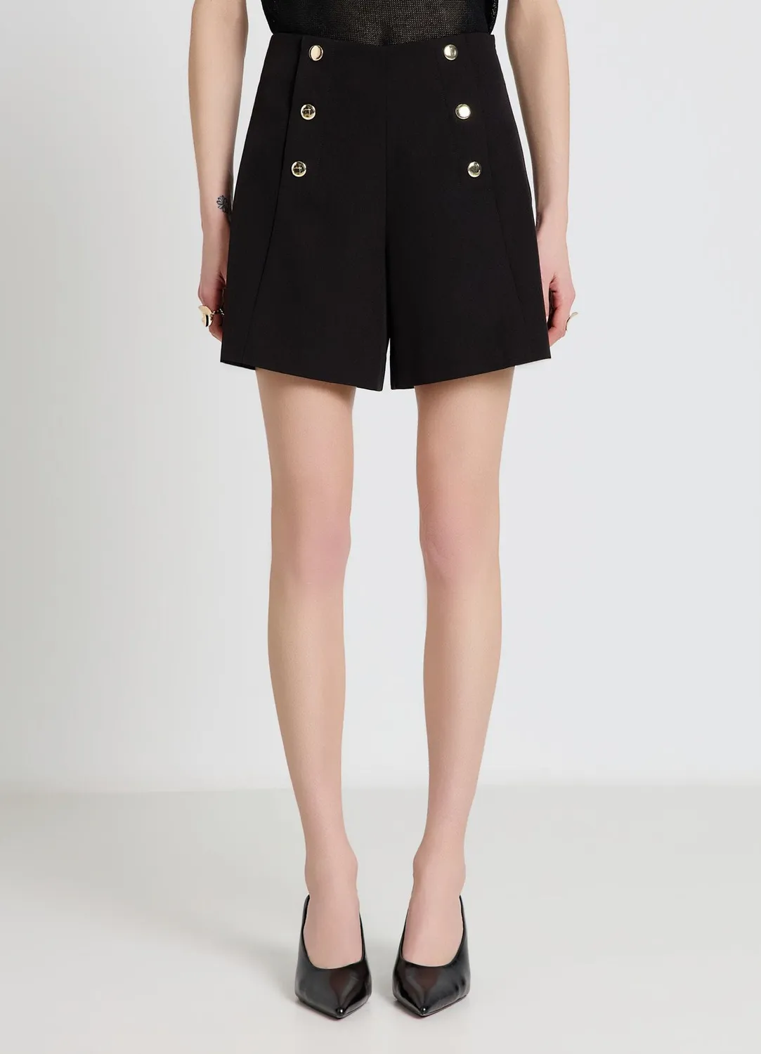 Calliope short tailleur femme boutons taille haute