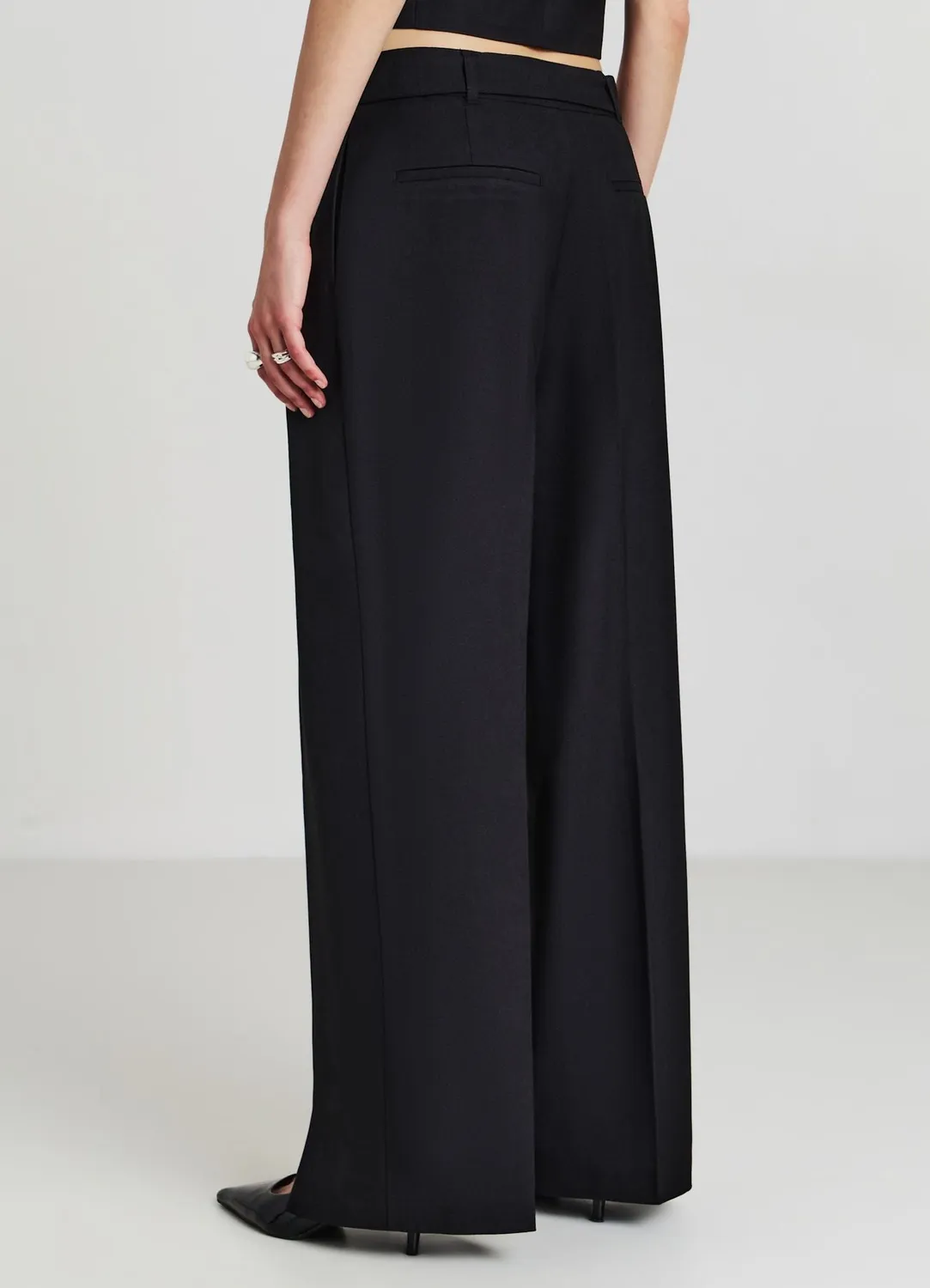 Calliope Pantalon Palazzo Femme Large a Ceinture XS-XL