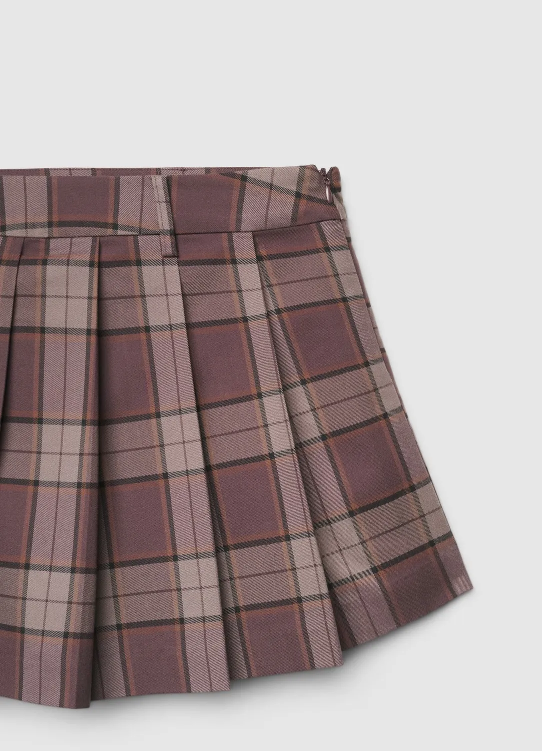 Calliope jupe-short à carreaux plissée femme