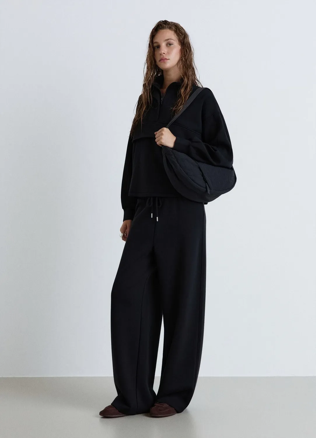 Calliope pantalon palazzo taille haute large femme