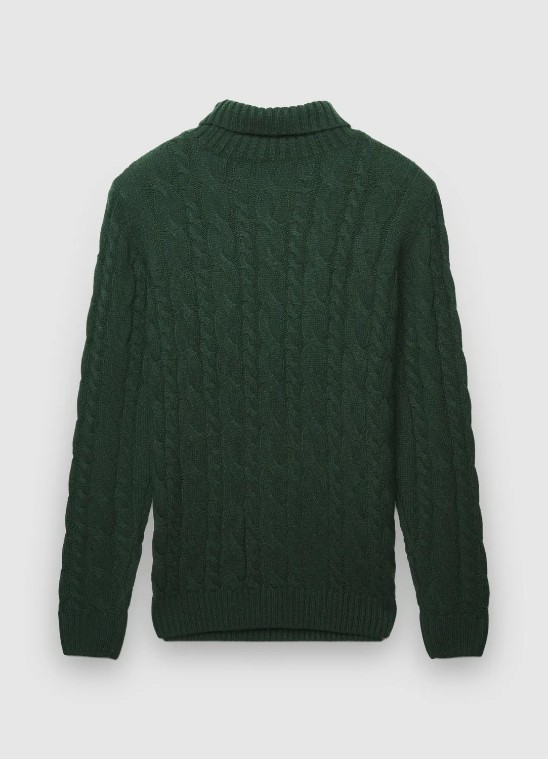 Calliope pull col roulé homme torsades uni