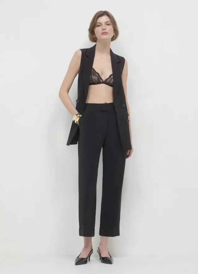 Calliope revers pantalon femme classique regular
