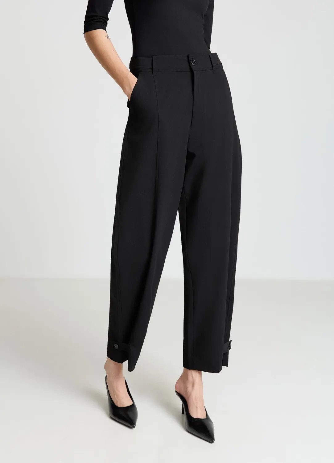 Calliope balloon à brides pantalon femme uni