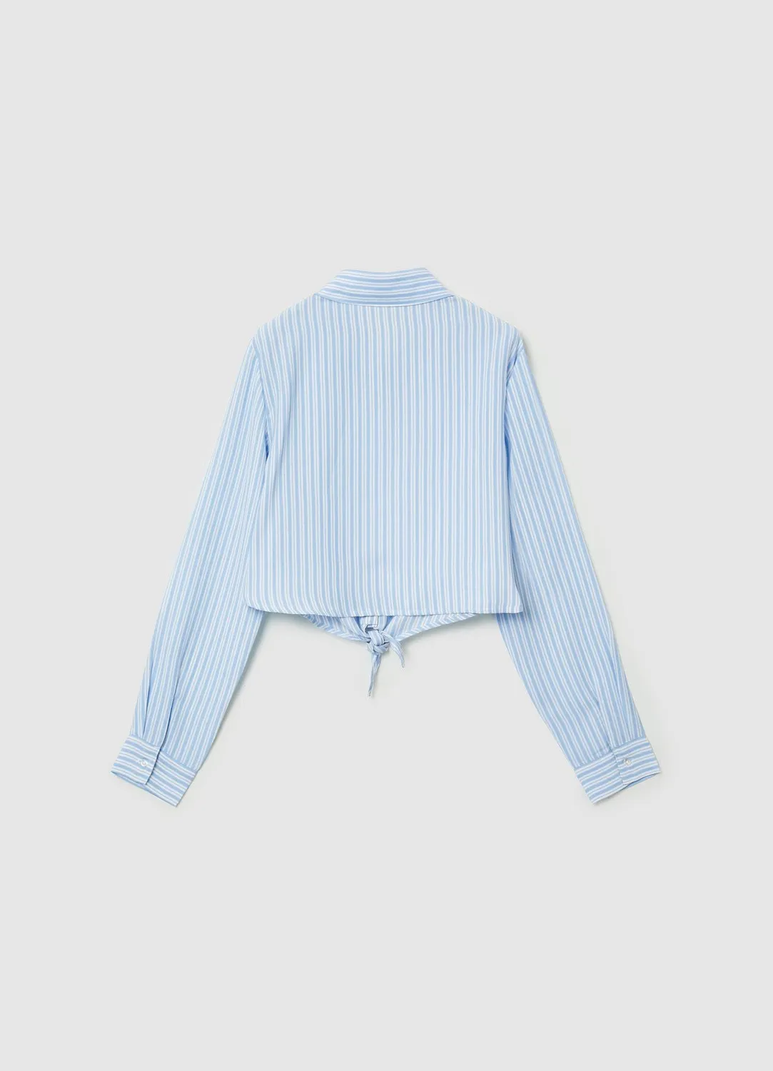 Calliope chemise crop rayures fille à nœud