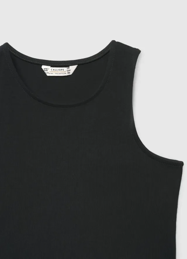 Calliope Top crop uni fille bretelles larges