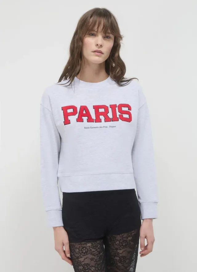 Calliope sweat college femme col rond coupe regular