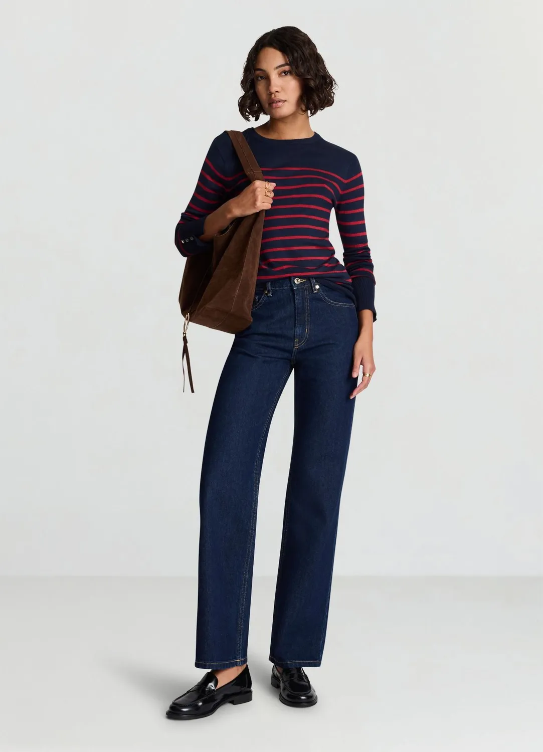 Calliope rayures col rond pull femme