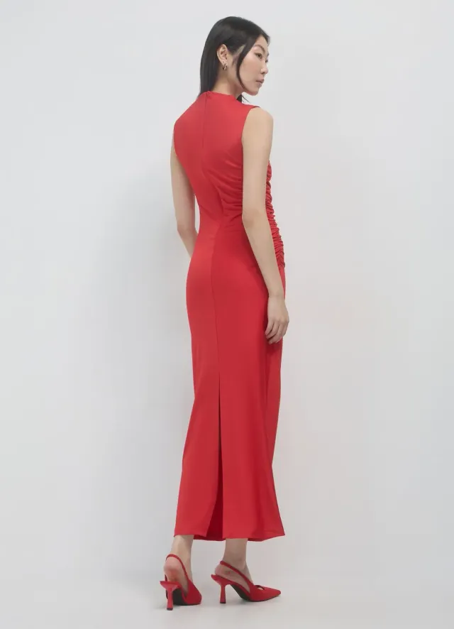 Calliope Atelier robe longue froncée femme