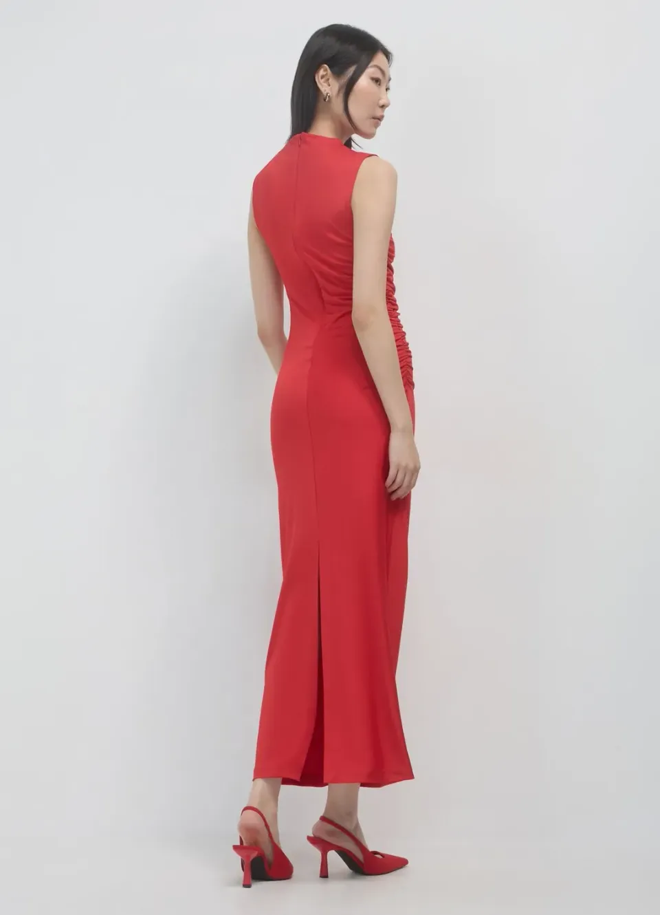 Calliope Atelier robe longue froncée femme