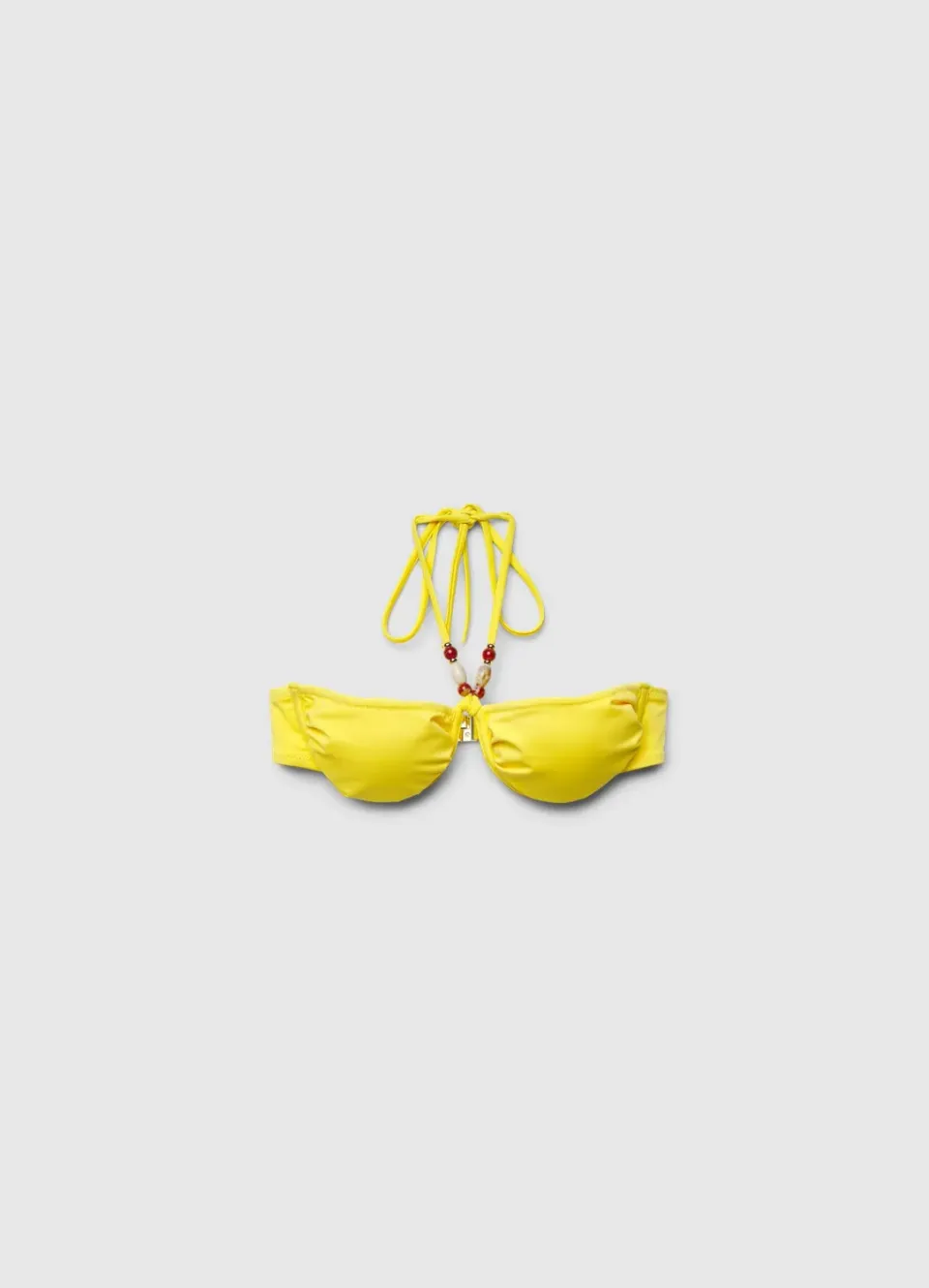 Calliope Haut de bikini balconnet lacets uni brillant