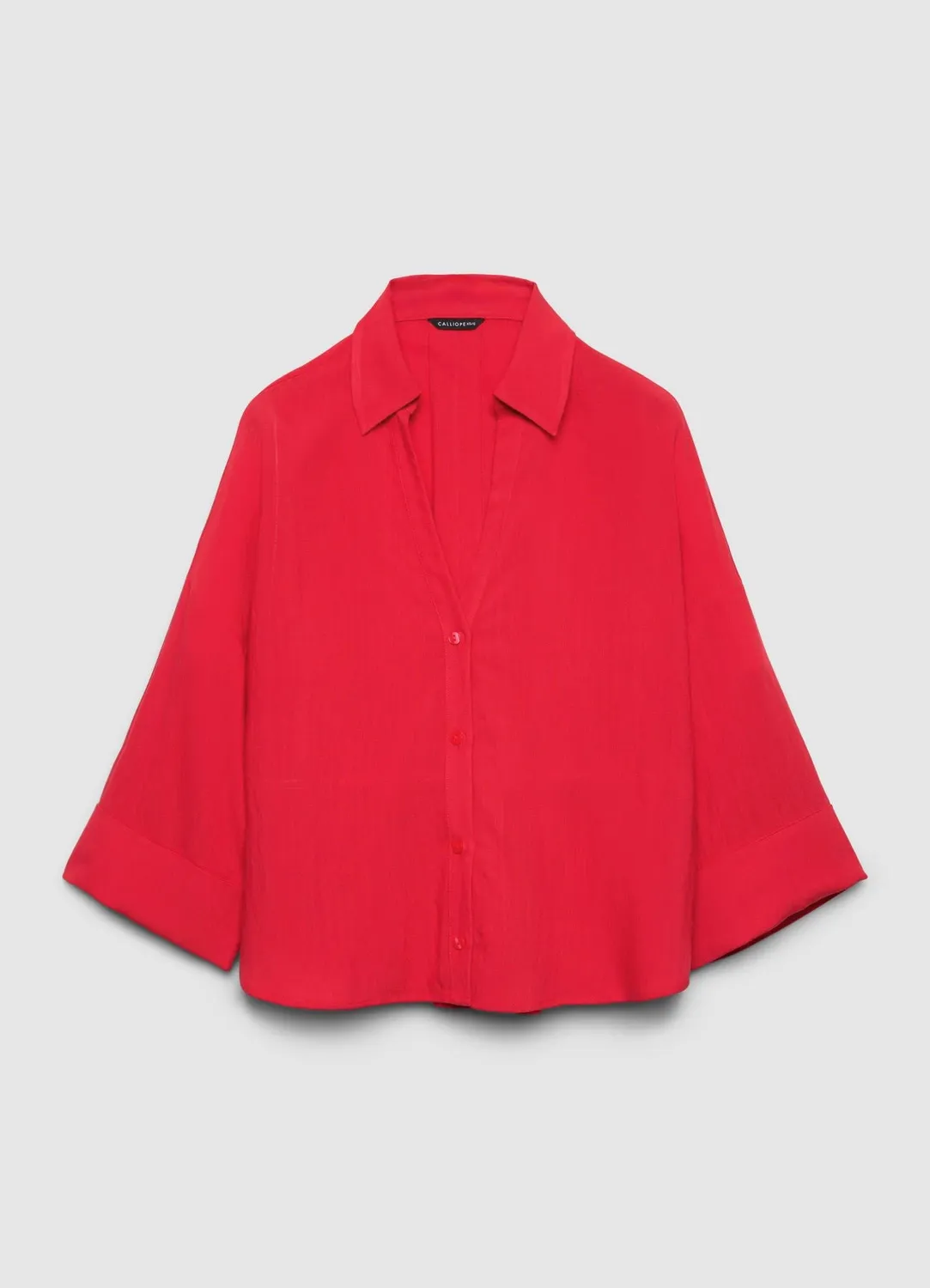 Calliope Chemise femme col V boutons manches 3/4