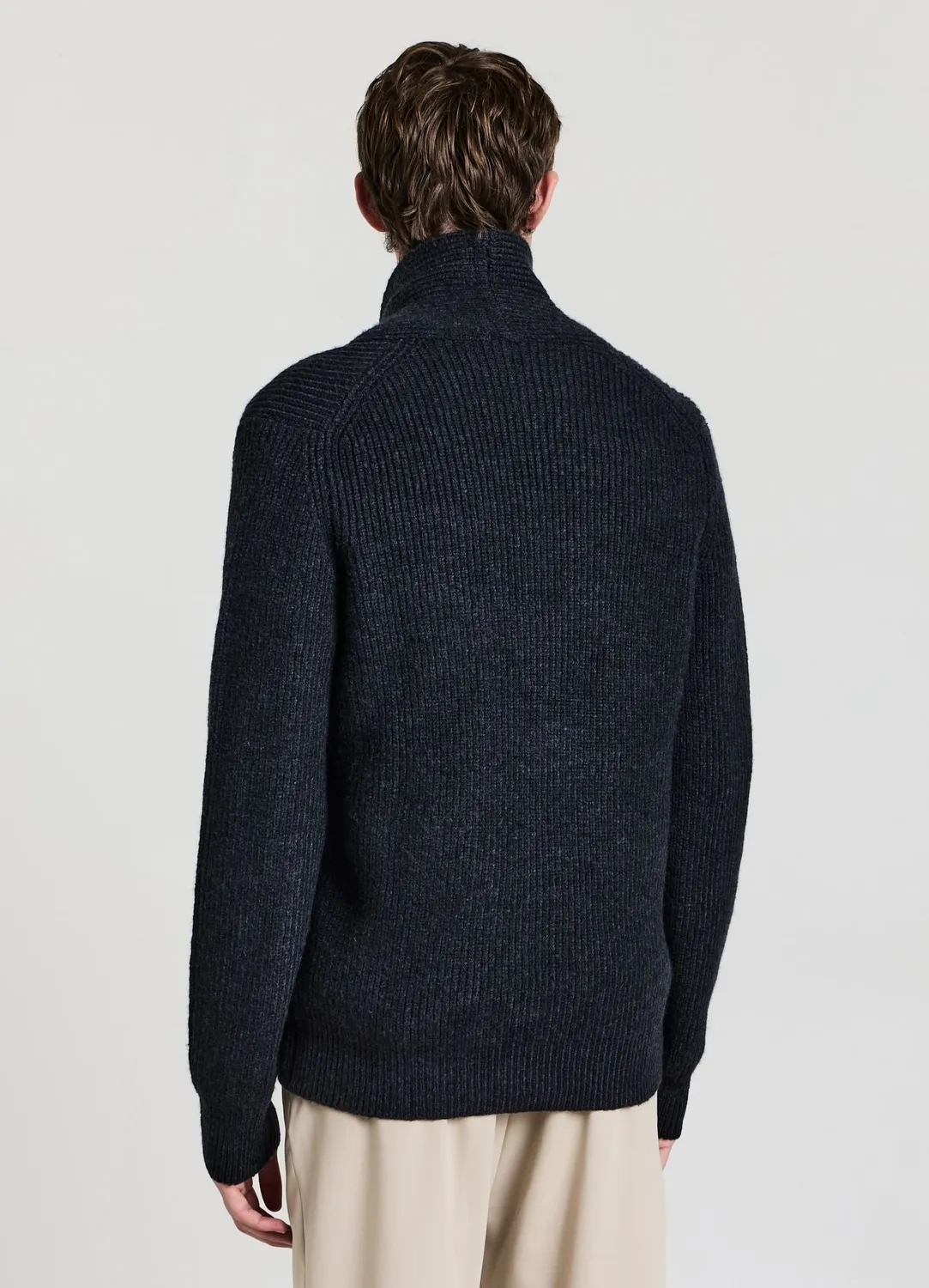 Calliope Cardigan Col Châle Gilet Homme Côtelé