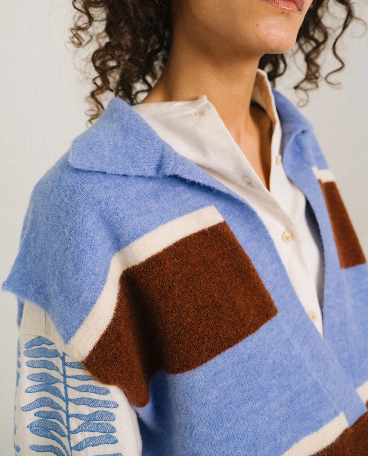 Tinsels Uxue pull sans manches ciel laine chaude