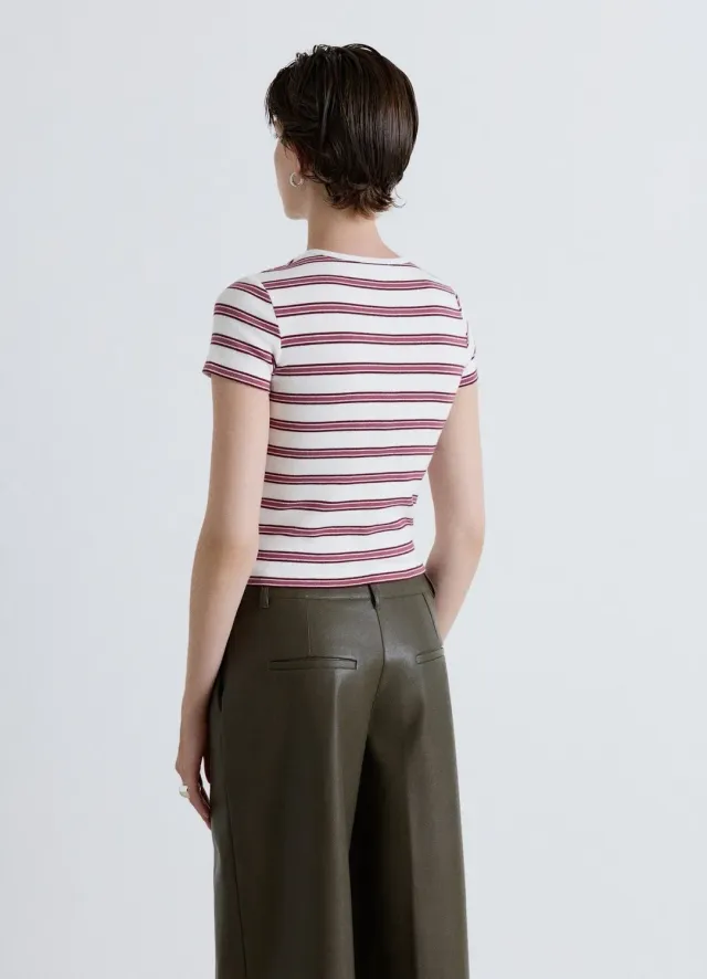 Calliope t-shirt rayé femme col rond manches courtes