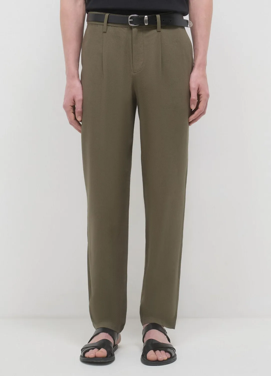Calliope chino lin pantalon homme uni