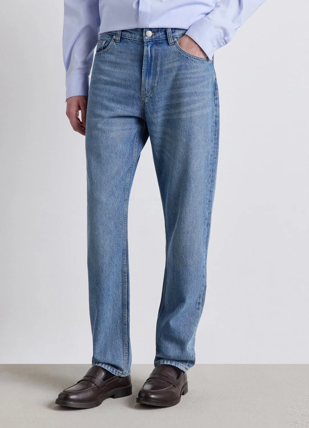 Calliope jean tapered 5 poches homme uni
