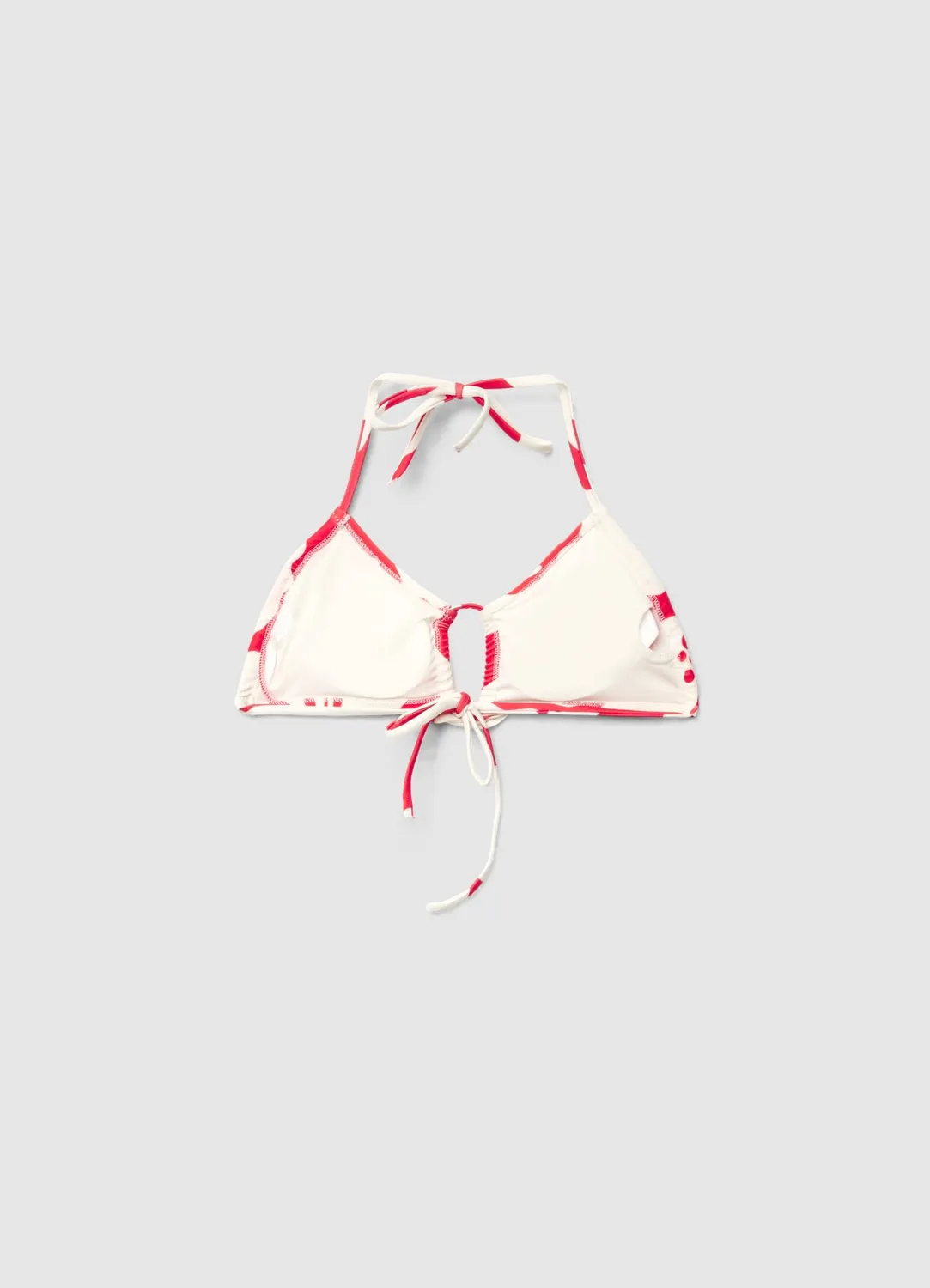 Calliope haut bikini triangle fleuri froncé femme