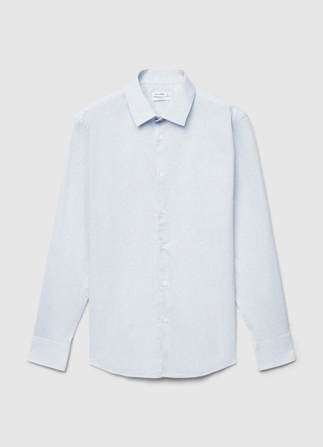 Calliope chemise homme micro-motifs slim manches longues