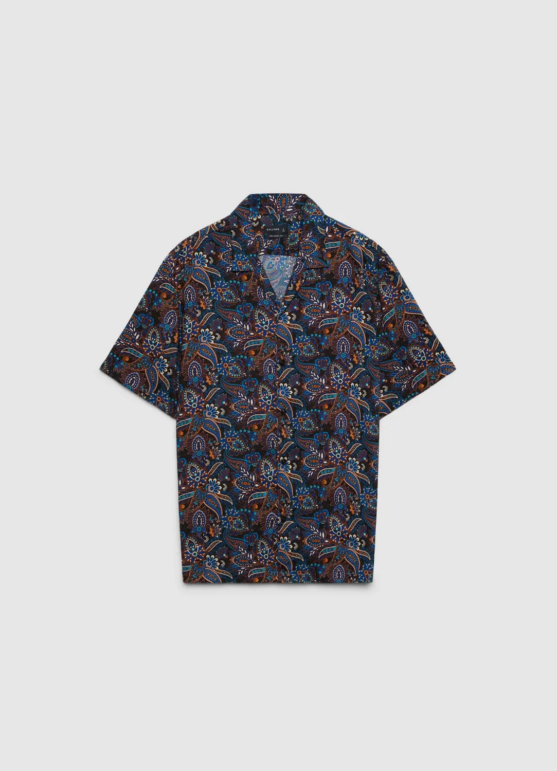 Calliope chemise bowling homme manches courtes paisley