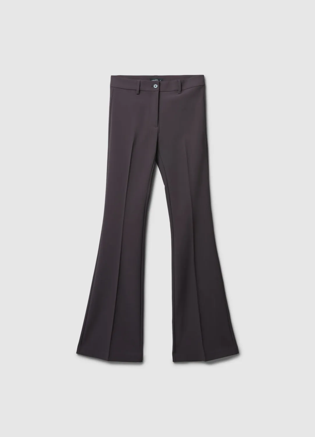 Calliope pantalon flare stretch femme zip bureau