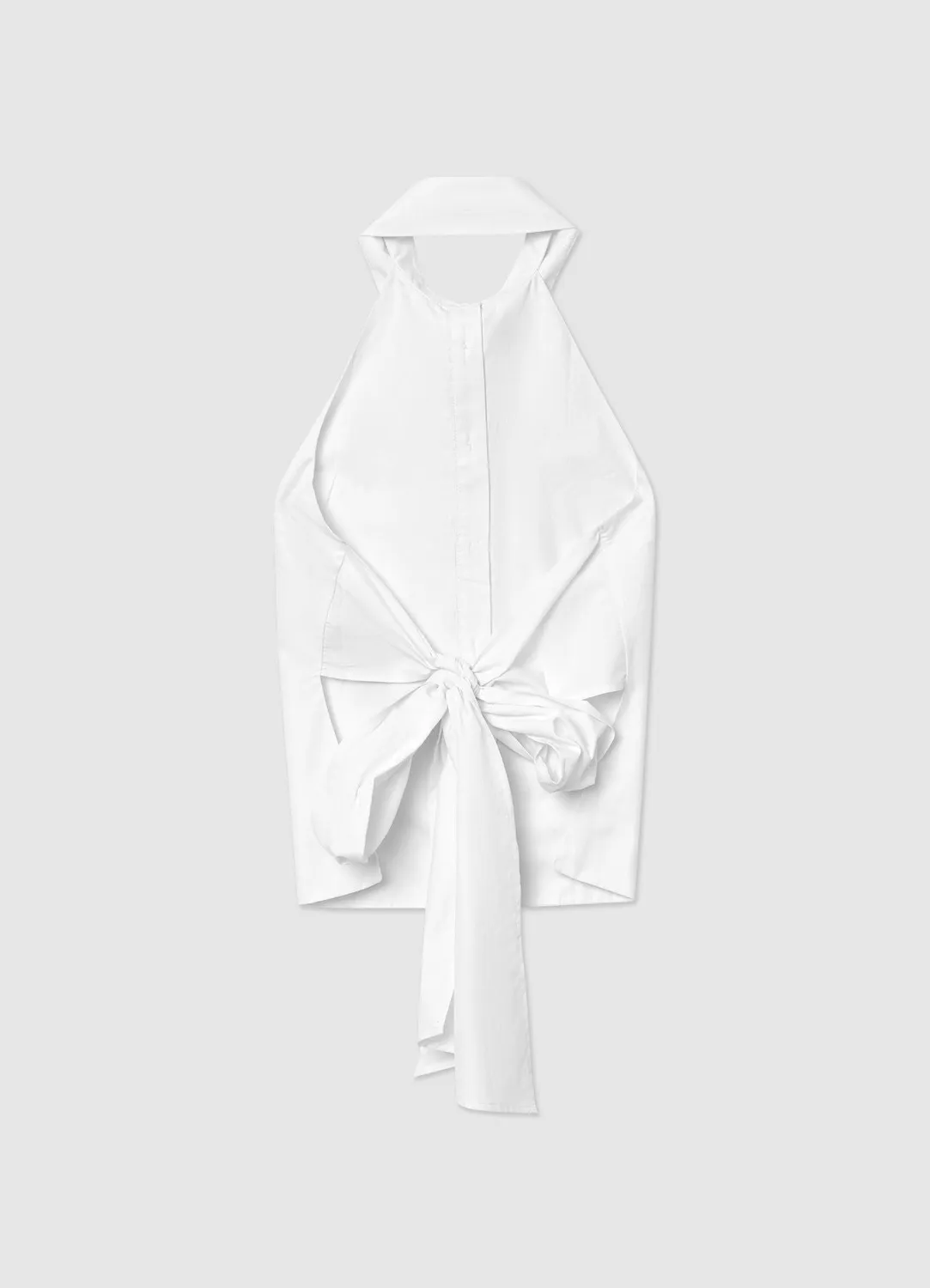 Calliope top chemise femme licou uni en coton