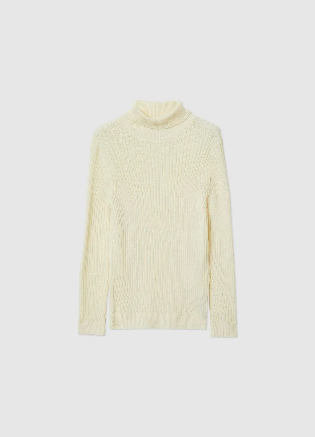 Calliope pull col roulé côtelé homme uni