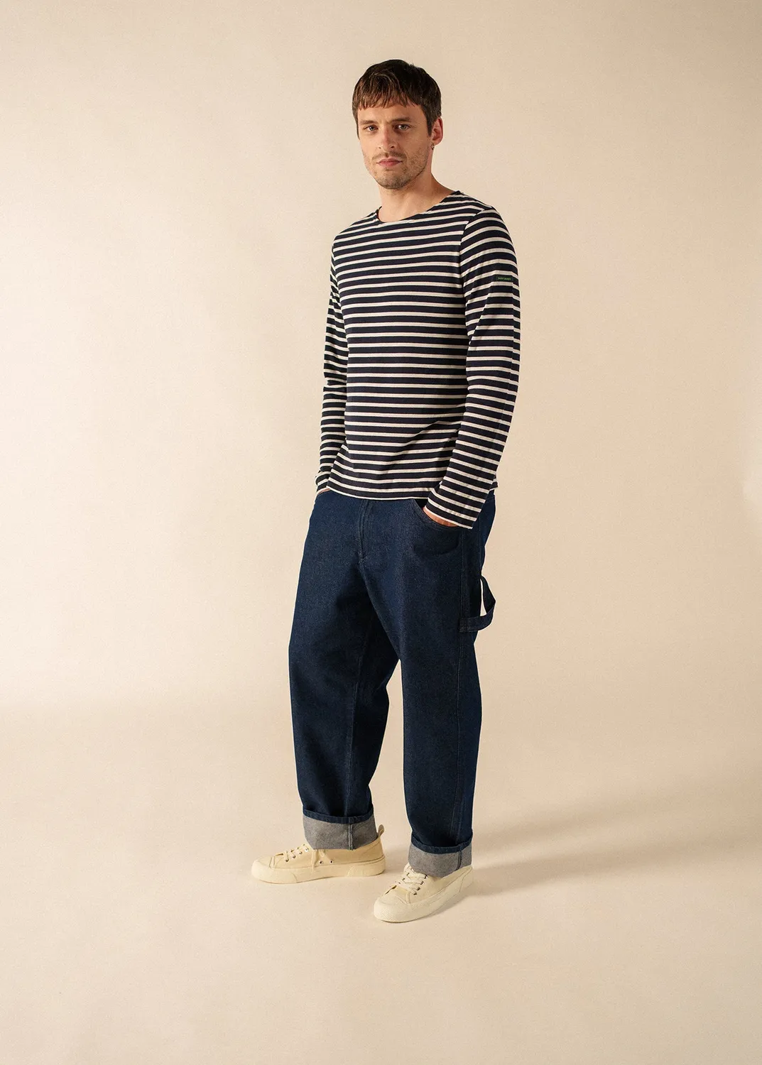 Saint James Minquiers Phospho marinière navy coton
