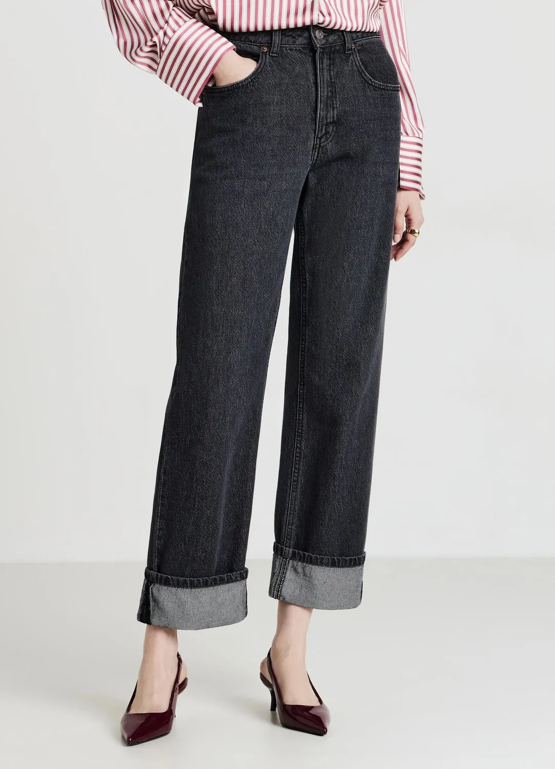 Calliope Jeans straight risvolto jean femme droit