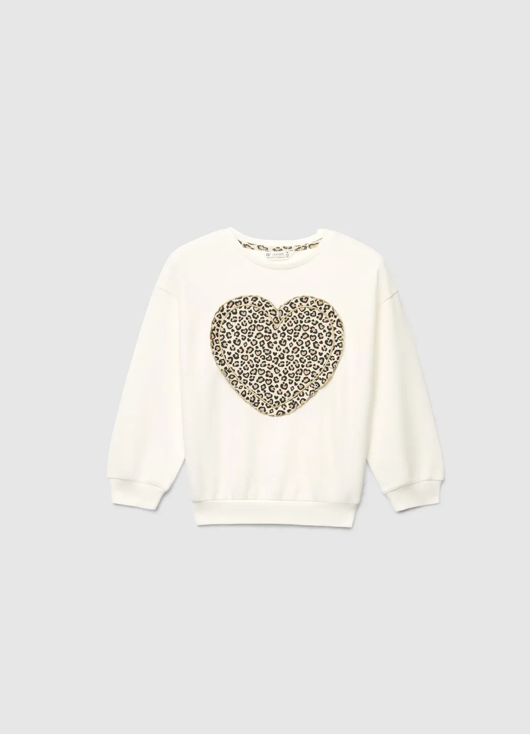Calliope ensemble sweat + legging fille cœur animalier 6-7 ans